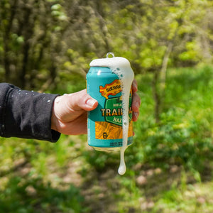 Thumbnail of Sierra Nevada Trail Pass Hazy IPA can freshly opened with foam running down the side of the can