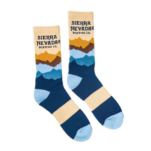 Thumbnail of Sierra Nevada multicolor Mountain Range Socks side-by-side showing mountain design