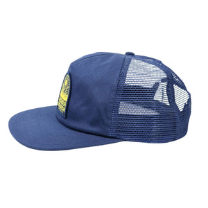 Thumbnail of Blue mesh cap with a yellow patch on a white background