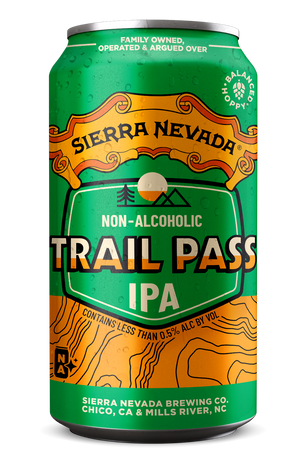 Thumbnail of An individual can of Sierra Nevada non-alcoholic Trail Pass IPA brew