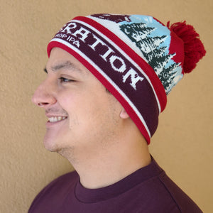 Thumbnail of Side angle view of the Sierra Nevada Celebration Beanie worn by a man