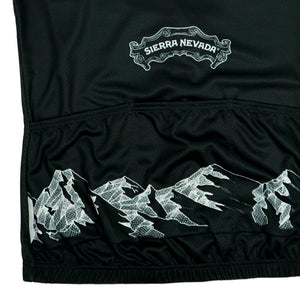 Thumbnail of Black cycling jersey with white mountain design and Sierra Nevada logo on a black background