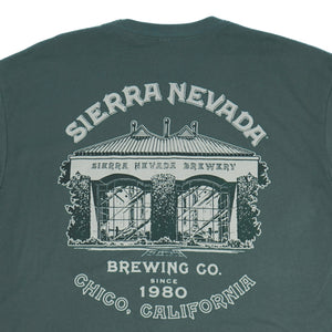Thumbnail of Green t-shirt with Sierra Nevada Brewing Co. graphic on a white background