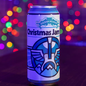 Thumbnail of Sierra Nevada Christmas Jam beer can with colorful lights in the background