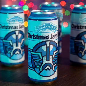 Thumbnail of Sierra Nevada Christmas Jam beer cans with colorful lights background