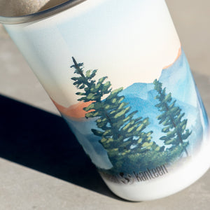 Thumbnail of Tumbler with nature-themed design on a neutral background