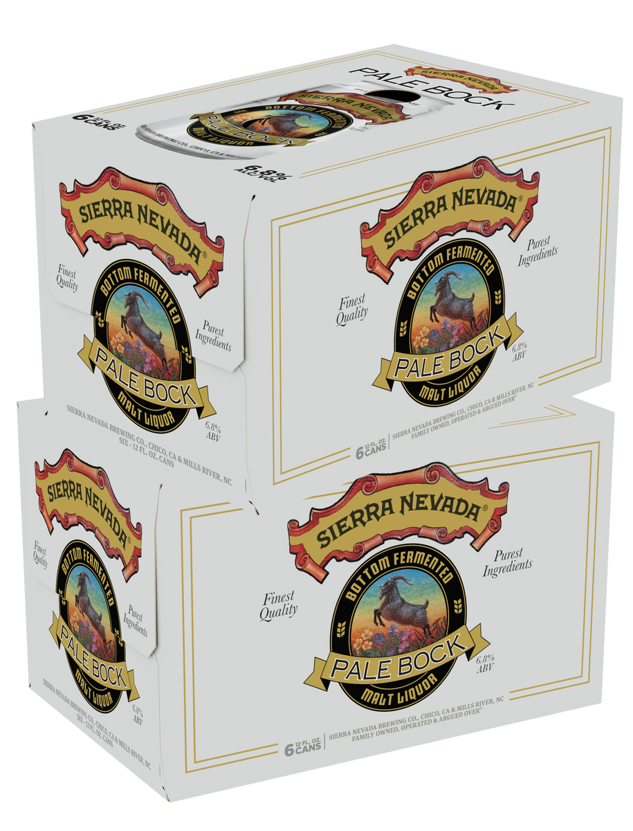 Sierra Nevada Pale Bock beer packaging on a white background