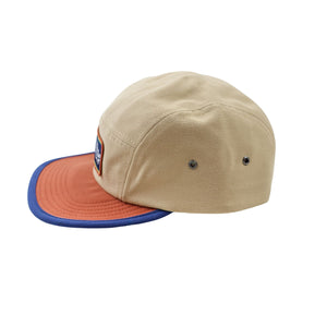 Thumbnail of Beige cap with orange and blue brim on a white background