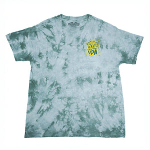 Thumbnail of Tie-dye t-shirt with a logo on the chest against a white background
