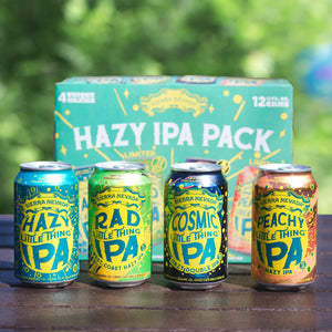 Thumbnail of Sierra Nevada Hazy IPA Pack with a can of each beer style sitting on a table in front of the packaging