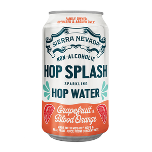 Thumbnail of A single can of Sierra Nevada Hop Splash Non-Alcoholic Hop Water, Grapefruit & Blood Orange flavor, shown on a clean white background.