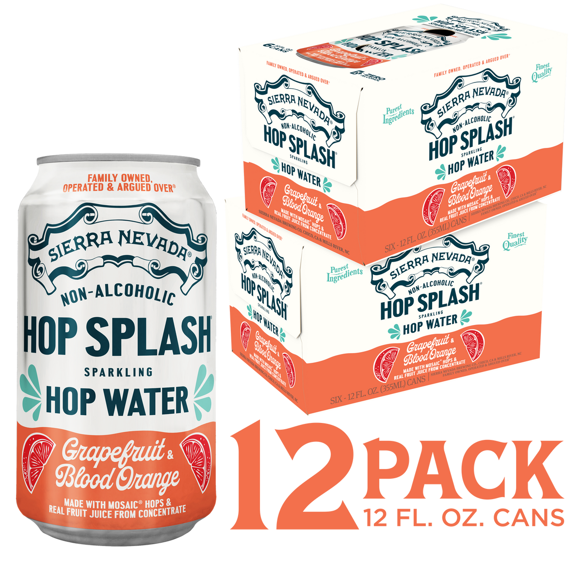 Hop Splash Grapefruit & Blood Orange Sparkling Hop Water