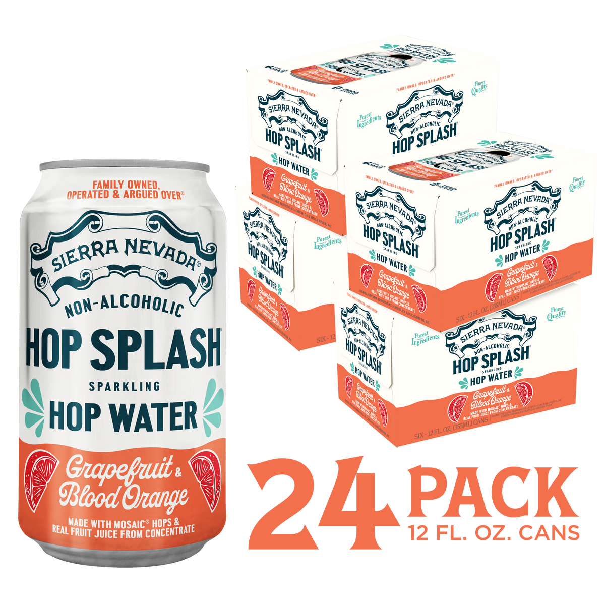 Hop Splash Grapefruit & Blood Orange Sparkling Hop Water
