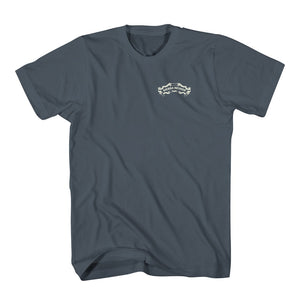 Thumbnail of Navy blue t-shirt with a white logo on a white background