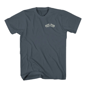 Thumbnail of Gray t-shirt with a logo on the chest against a white background