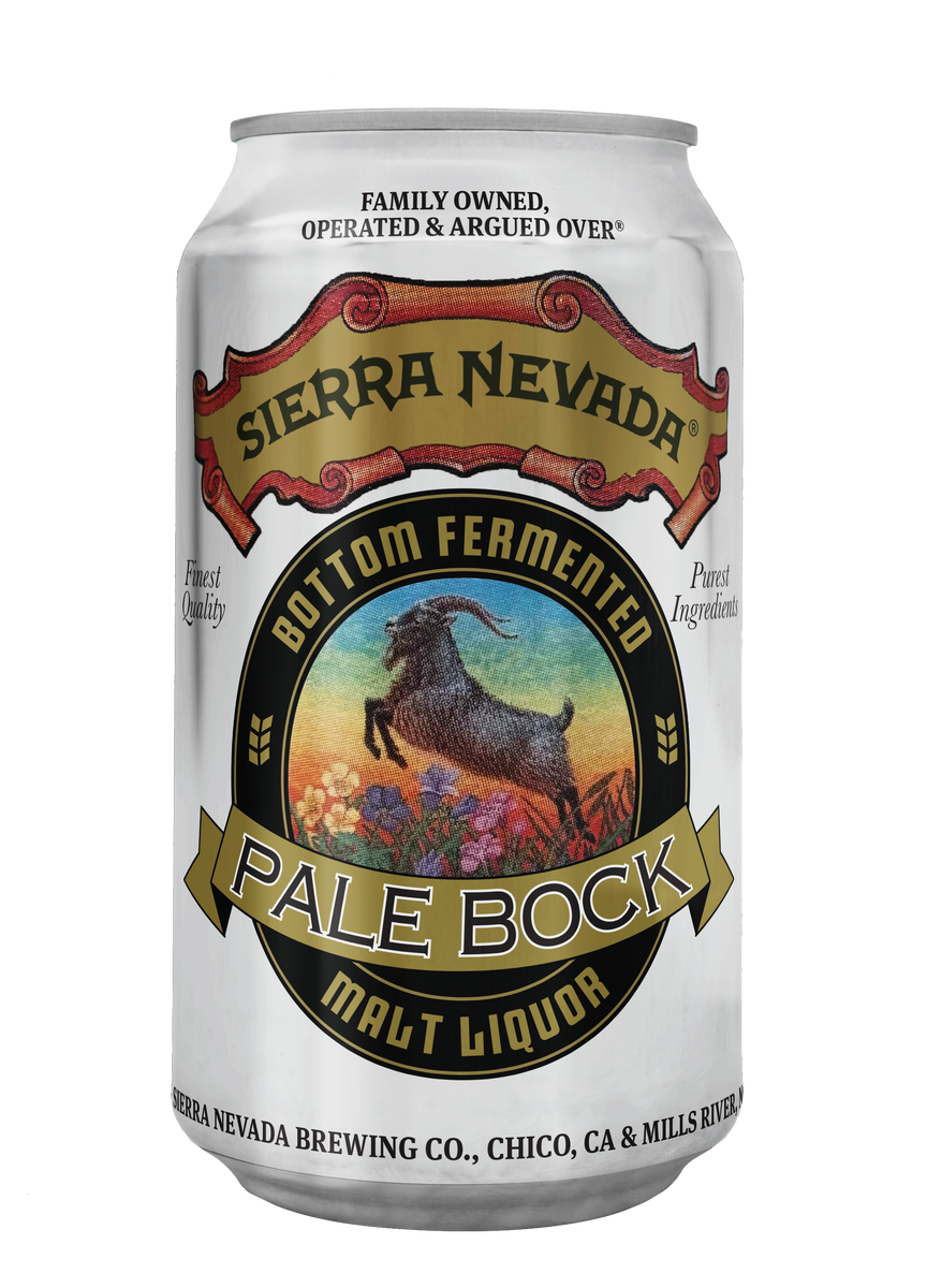 Sierra Nevada Pale Bock beer can on a white background