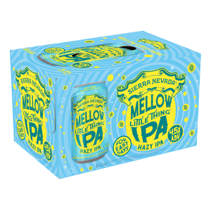 Thumbnail of Pack of Sierra Nevada Mellow Little Thing IPA cans with blue and yellow design.