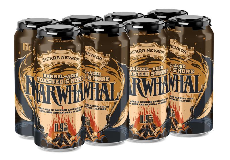 Sierra Nevada Brewing Co. Barrel Aged Toasted S'more Narwhal 8-pack of 16oz. Cans