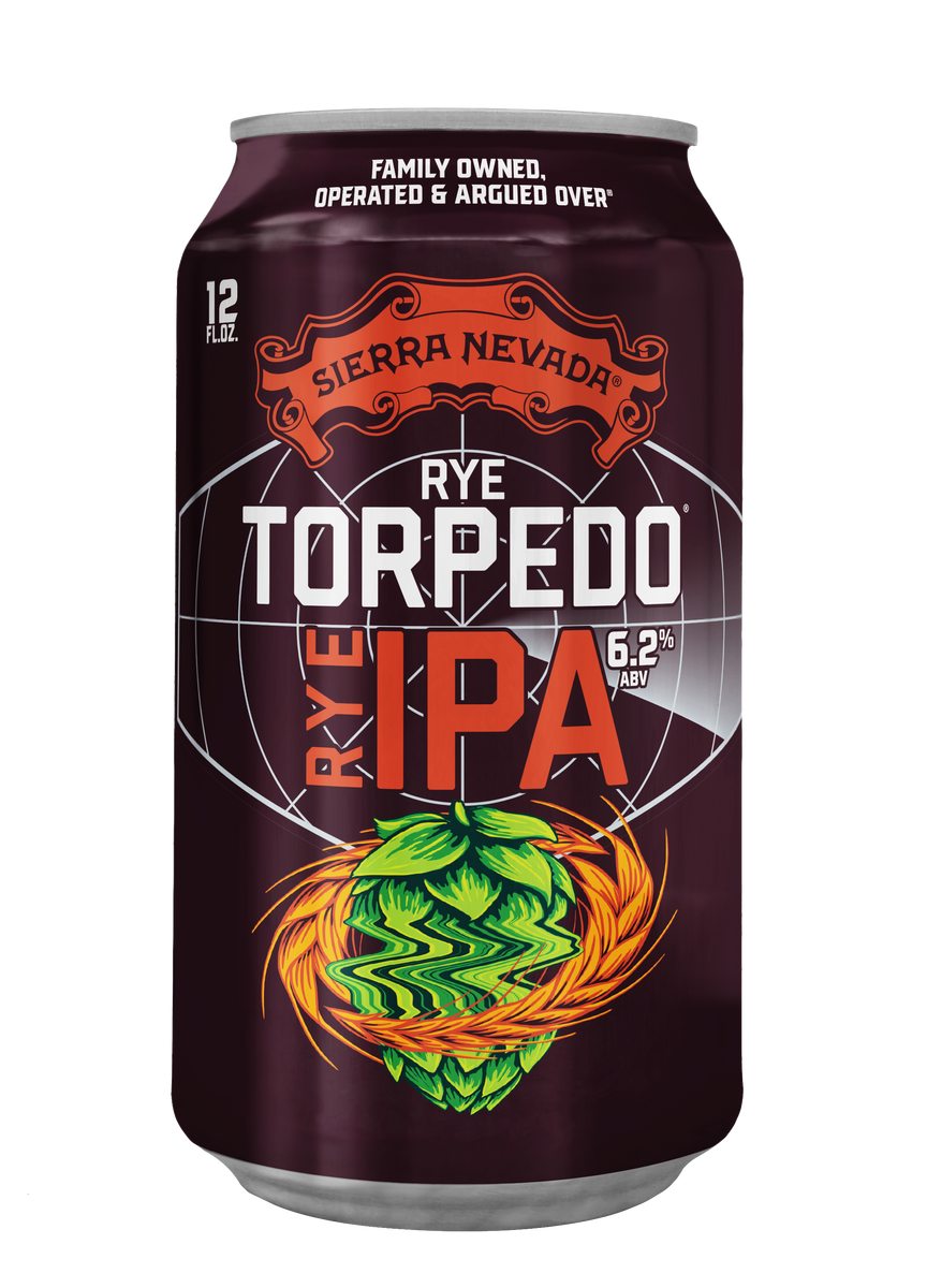 Sierra Nevada Rye Torpedo IPA can on a white background