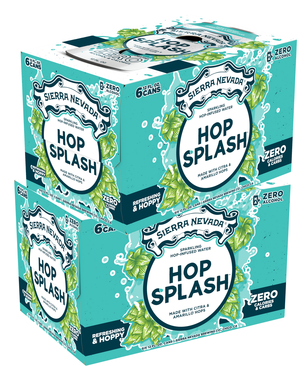 12-pack of Sierra Nevada Hop Splash sparkling hop water cans