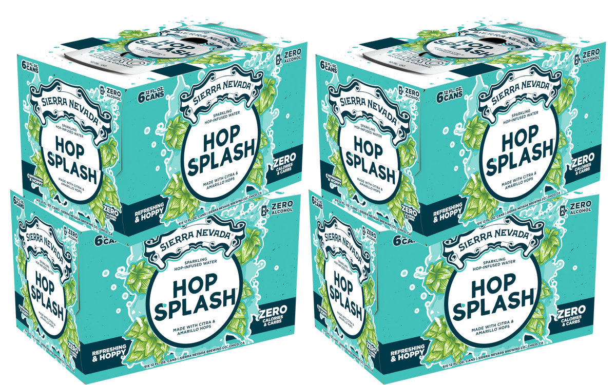 24-pack of Sierra Nevada Hop Splash sparkling hop water cans