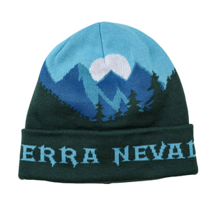 Thumbnail of Knitted beanie with mountain design and 'Sierra Nevada' text on a white background