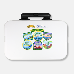 Thumbnail of White cooler with National Park Foundation logos and park names on a white background
