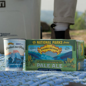 Thumbnail of Sierra Nevada Pale Ale packaging with a Yeti cooler in the background