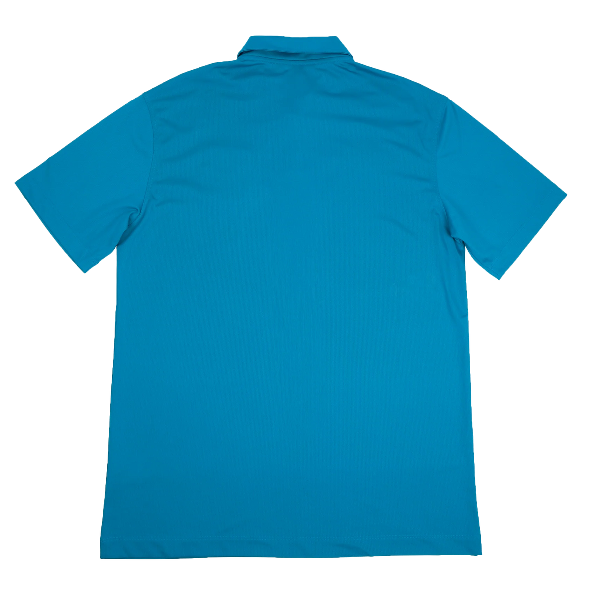 Blue polo shirt on a white background