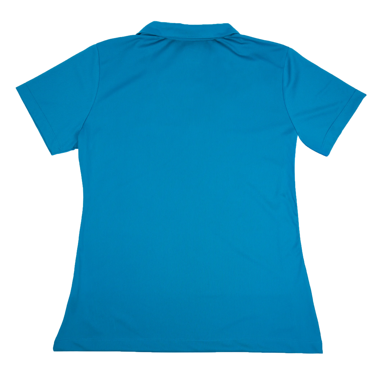 Blue polo shirt on a white background
