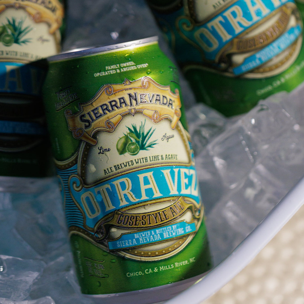 Sierra Nevada Otra Vez can in a cooler full of ice