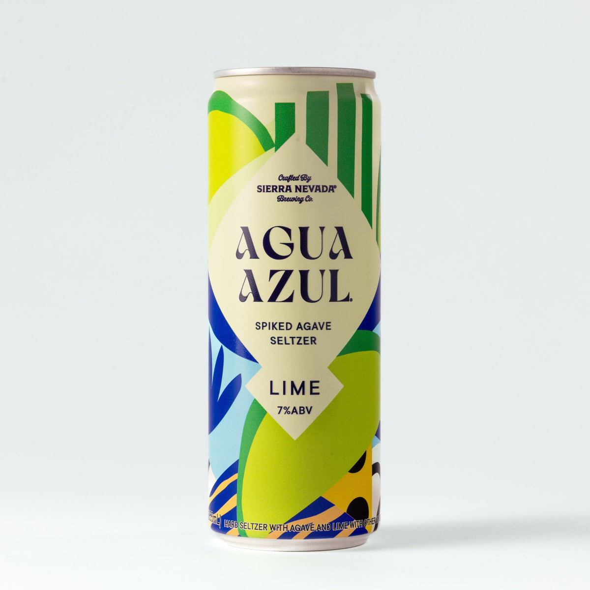 Agua Azul lime spiced agave mixer can on a white background