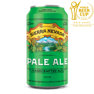 Thumbnail of Green can of Sierra Nevada Pale Ale with World Beer Cup award logo on a white background