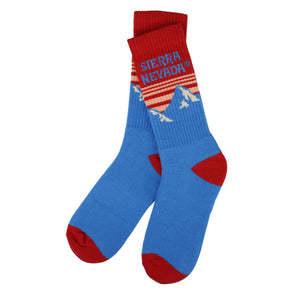 Thumbnail of Blue and red sock with 'Sierra Nevada' branding on a white background