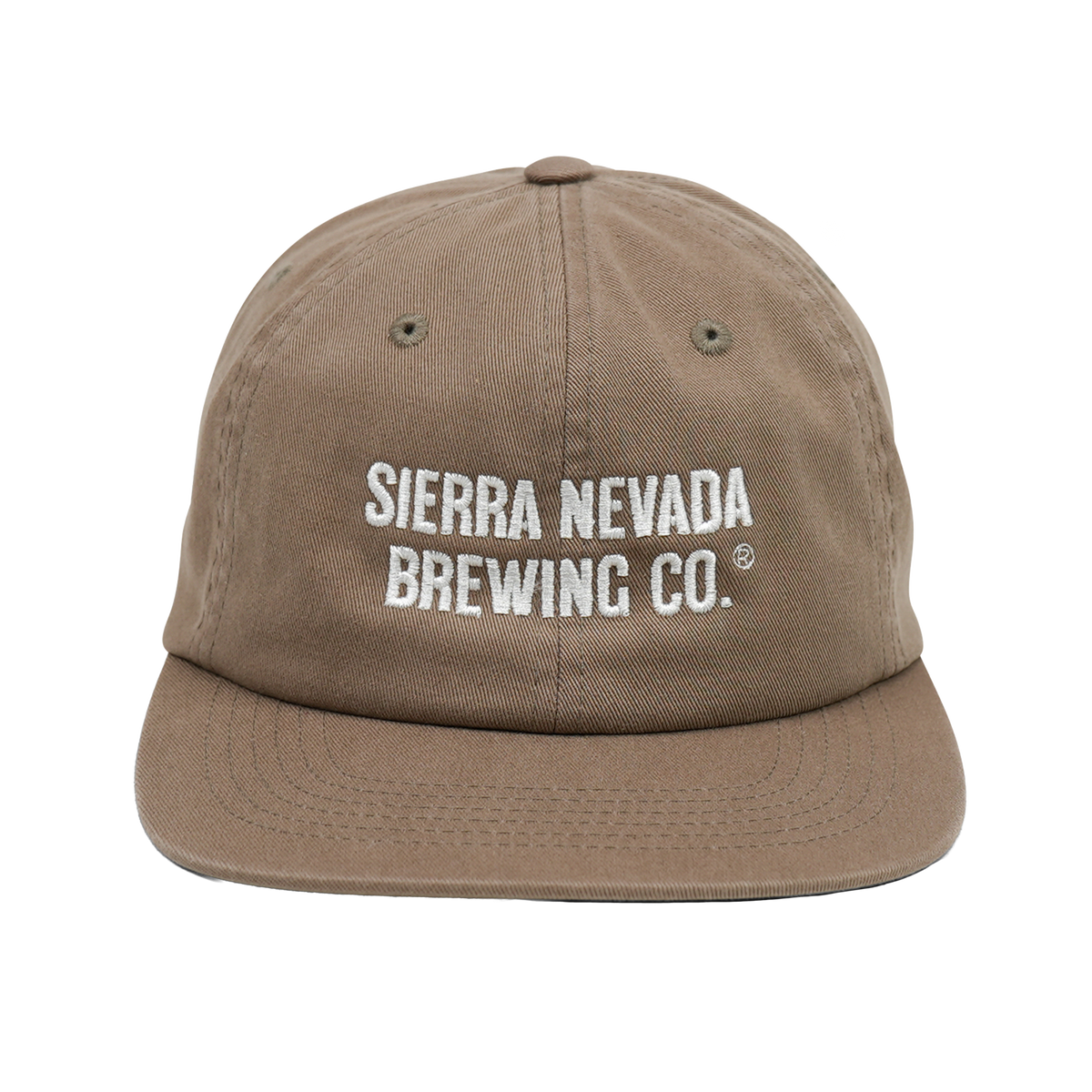 Brown cap with 'Sierra Nevada Brewing Co.' text on a white background
