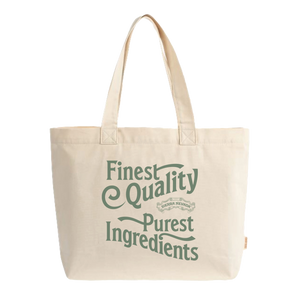 Thumbnail of A natural canvas tote bag with dark green printed text reading 'Finest Quality Purest Ingredients' and a small 'Sierra Nevada' logo, shown on a plain white background.