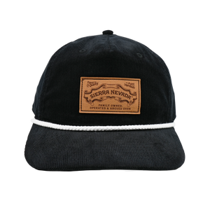 Thumbnail of Black cap with a brown leather patch featuring 'Sierra Nevada' branding on a white background.