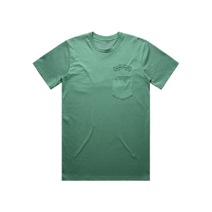 Thumbnail of Green t-shirt with a pocket on a white background