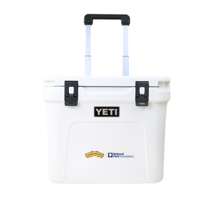 Thumbnail of White YETI cooler with National Park Foundation logo on a white background