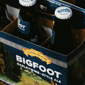 Thumbnail of A closeup shot of Bigfoot bottle caps inside a 6-pack