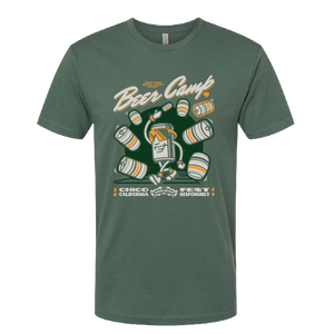 Thumbnail of Sierra Nevada Brewing Co. 2024 Beer Camp T-Shirt collaboration with Upper Park Clothing - front view of beer can graphic and 2024 event name