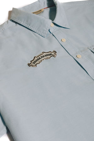 Thumbnail of Sierra Nevada Brewing Co. X Simms Cutbank Chambray Short Sleeve Shirt - detail view of embroidered Sierra Nevada logo on chest