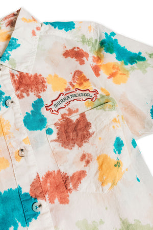 Thumbnail of Sierra Nevada X Kavu detail image of embroidered Sierra Nevada logo on the Party Happy Tie Dye button down shirt