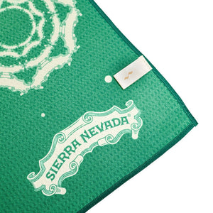 Thumbnail of Green towel with Sierra Nevada logo on a white background