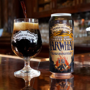 Thumbnail of Sierra Nevada Brewing Co. Barrel Aged Toasted S'more Narwhal 16oz. Can poured into a balloon glass at a bar