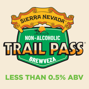 Thumbnail of Sierra Nevada Trail Pass Brewveza non-alcoholic beer logo on a beige background