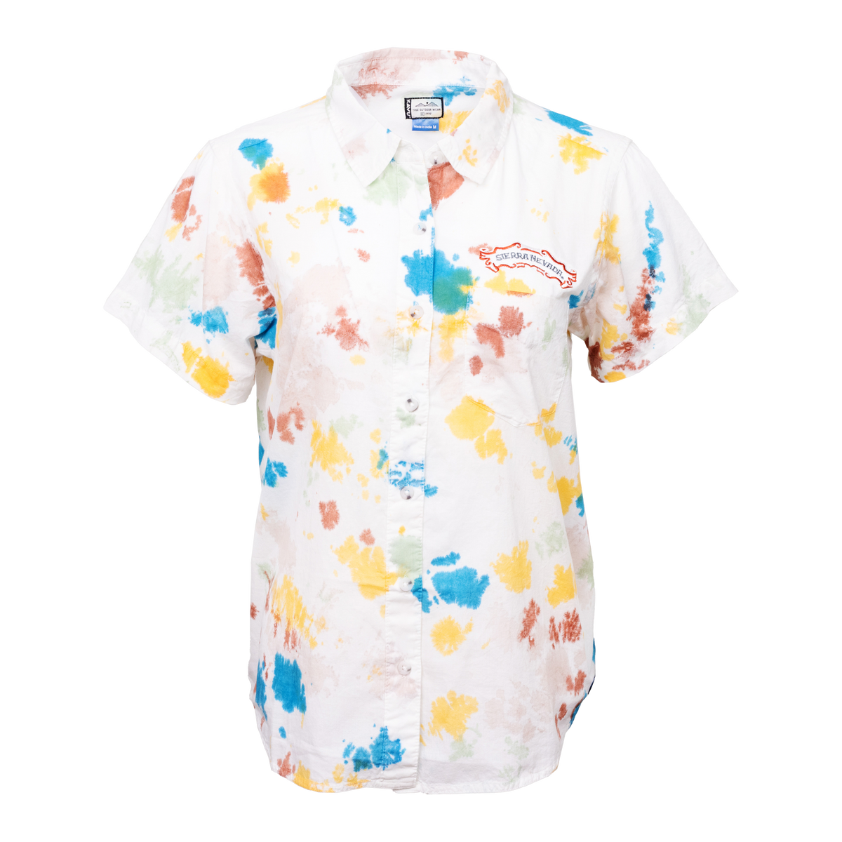 Colorful patterned shirt on a white background
