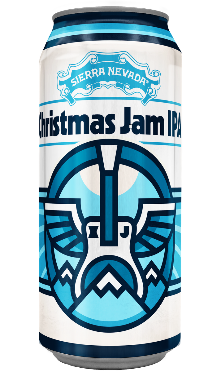 Sierra Nevada Christmas Jam IPA can on a white background