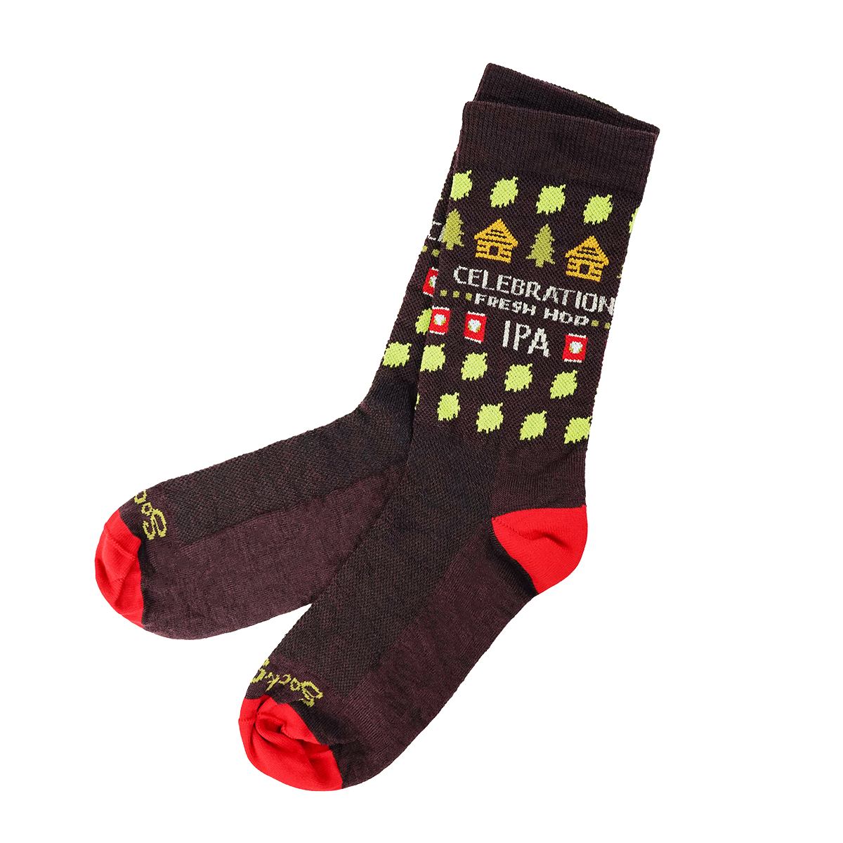 Sierra Nevada Brewing Co. Celebration IPA festive holiday socks