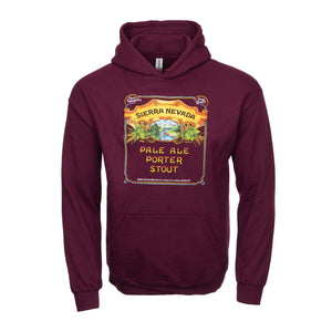 Thumbnail of Sierra Nevada Pale-Porter-Stout Hooded Sweatshirt Maroon - Front